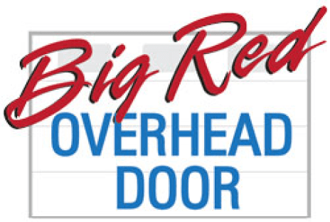Logo with text: "Big Red Overhead Door" in red and blue lettering.